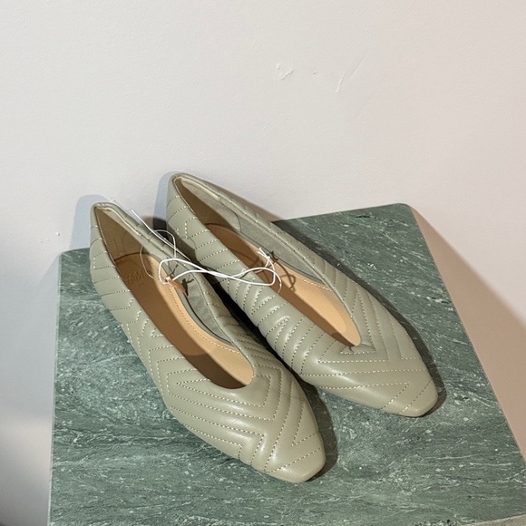 H&M Quilted Women's Flats in Light Green - Picture 7 of 10